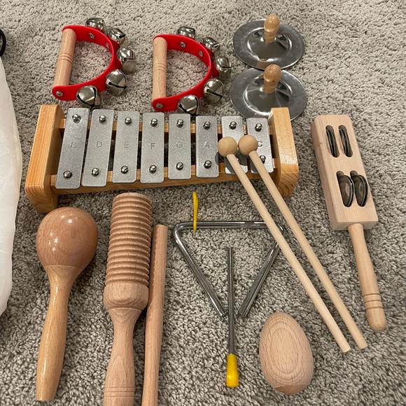 Wooden Musical Instrument Set with Bag for Kids - Picture 2 of 7